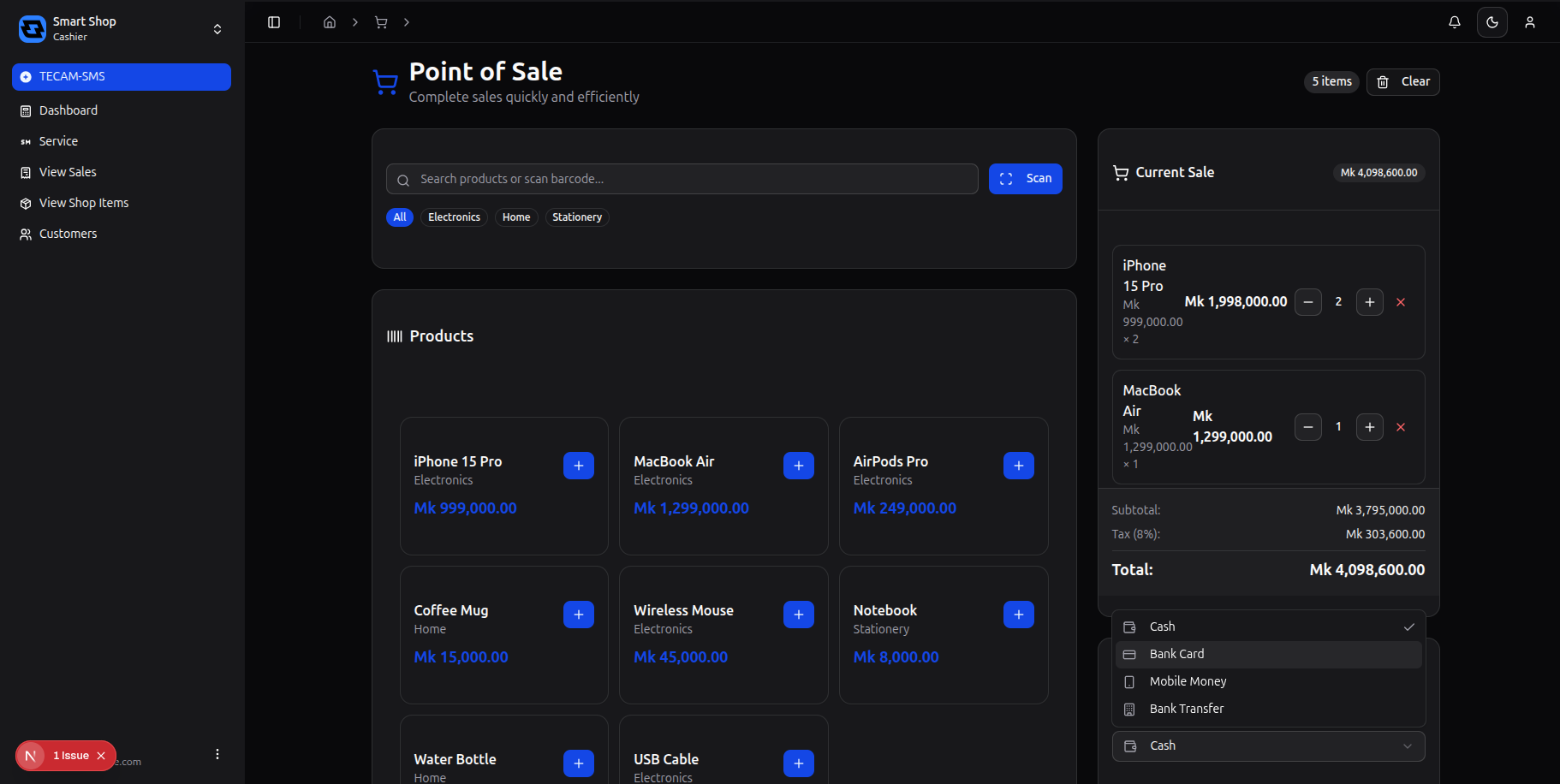 Smart Shop Management System